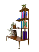 Mid Century Scandi Open Bookcase