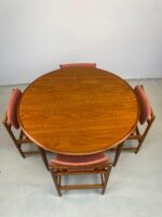 Rare Danish Mid Century Arne Hovmand-Olsen Teak Dining Table & Chairs  - Image 3