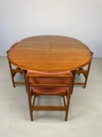 Rare Danish Mid Century Arne Hovmand-Olsen Teak Dining Table & Chairs  - Image 6