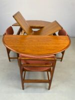 Rare Danish Mid Century Arne Hovmand-Olsen Teak Dining Table & Chairs  - Image 5