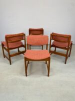 Rare Danish Mid Century Arne Hovmand-Olsen Teak Dining Table & Chairs  - Image 9