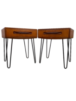Pair of G Plan Fresco Mid Century Teak Bedside Tables by Victor Wilkins