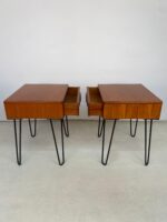 Pair of G Plan Fresco Mid Century Teak Bedside Tables by Victor Wilkins - Image 4