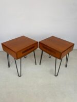 Pair of G Plan Fresco Mid Century Teak Bedside Tables by Victor Wilkins - Image 3