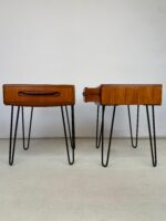 Pair of G Plan Fresco Mid Century Teak Bedside Tables by Victor Wilkins - Image 2