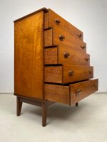 Mid Century Teak Danish Tallboy Chest of Drawers - Image 6