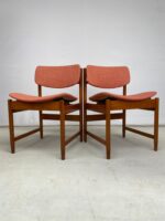Set of Four Mid Century Danish Teak Dining Chairs — 1960s, Newly Upholstered - Image 4