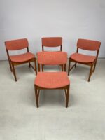 Set of Four Mid Century Danish Teak Dining Chairs — 1960s, Newly Upholstered - Image 3