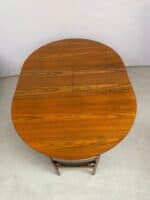 Nathan Mid-Century Teak Extending Round Dining Table & Four Nesting Chairs | c.1960s - Image 7