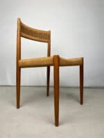 Mid-Century Danish Teak Dining Set — Extending Table & Four Papercord Chairs - Image 6