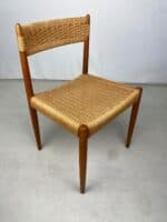 Mid-Century Danish Teak Dining Set — Extending Table & Four Papercord Chairs - Image 7