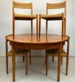 Mid-Century Danish Teak Dining Set — Extending Table & Four Papercord Chairs - Image 8