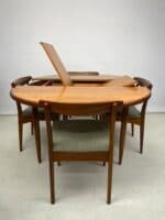 Mid-Century G Plan Round Extendable Table & Six Chairs - Image 3