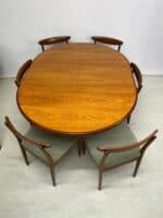 Mid-Century G Plan Round Extendable Table & Six Chairs - Image 5