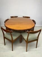 Mid-Century G Plan Round Extendable Table & Six Chairs - Image 7