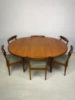 Mid-Century G Plan Round Extendable Table & Six Chairs - Image 4