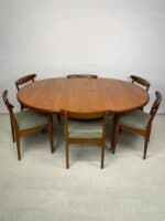 Mid-Century G Plan Round Extendable Table & Six Chairs - Image 6