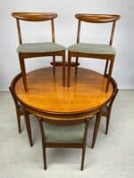Mid-Century G Plan Round Extendable Table & Six Chairs - Image 14