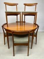 Mid-Century G Plan Round Extendable Table & Six Chairs - Image 10