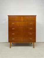 Mid-Century Scandinavian Teak Tallboy Chest of Drawers - Image 11