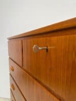 Mid-Century Scandinavian Teak Tallboy Chest of Drawers - Image 4