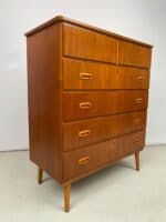 Mid-Century Scandinavian Teak Tallboy Chest of Drawers - Image 5
