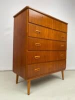 Mid-Century Scandinavian Teak Tallboy Chest of Drawers - Image 7