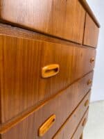 Mid-Century Scandinavian Teak Tallboy Chest of Drawers - Image 8