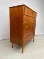 Mid-Century Scandinavian Teak Tallboy Chest of Drawers - Image 9