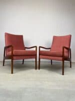 Pair of Danish Mid-Century Armchairs in Rose Pink Velvet - Image 2