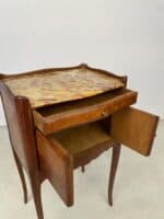 Pair of French Louis XV Style Bedside Tables with Marble Tops - Image 4