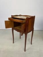 Pair of French Louis XV Style Bedside Tables with Marble Tops - Image 9